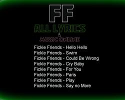 Fickle Friends Swim Lyrics capture d'écran 1