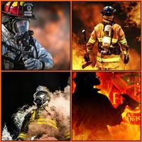 FireFighther My Hero Wallpaper Affiche