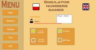 Simulator Numbers Games Affiche