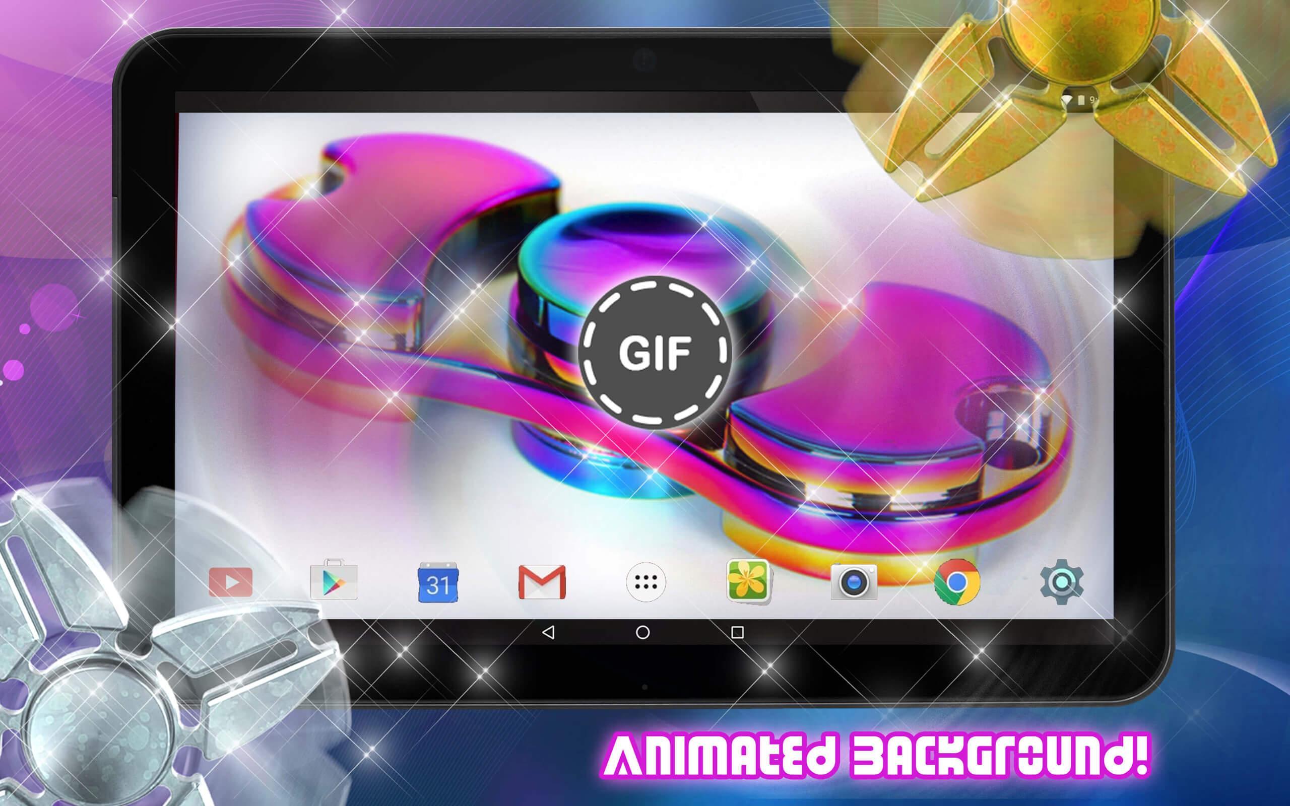 Fidget Spinner Wallpaper Animasi Gif Gambar Lucu For Android