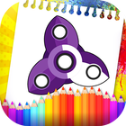 Fidget Spinner Coloring Book Free App icône