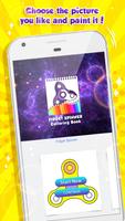 Fidget Spinner Coloring Book Free App Affiche