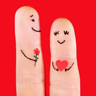 cut finger love art wallpaper ikon