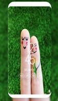 cut finger love art wallpaper постер