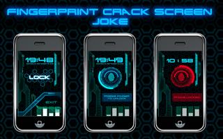Crack Fingerprint ecran Joke Affiche