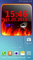 پوستر Fire Digital Weather Clock