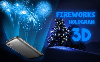 Fireworks Hologramme 3D Affiche