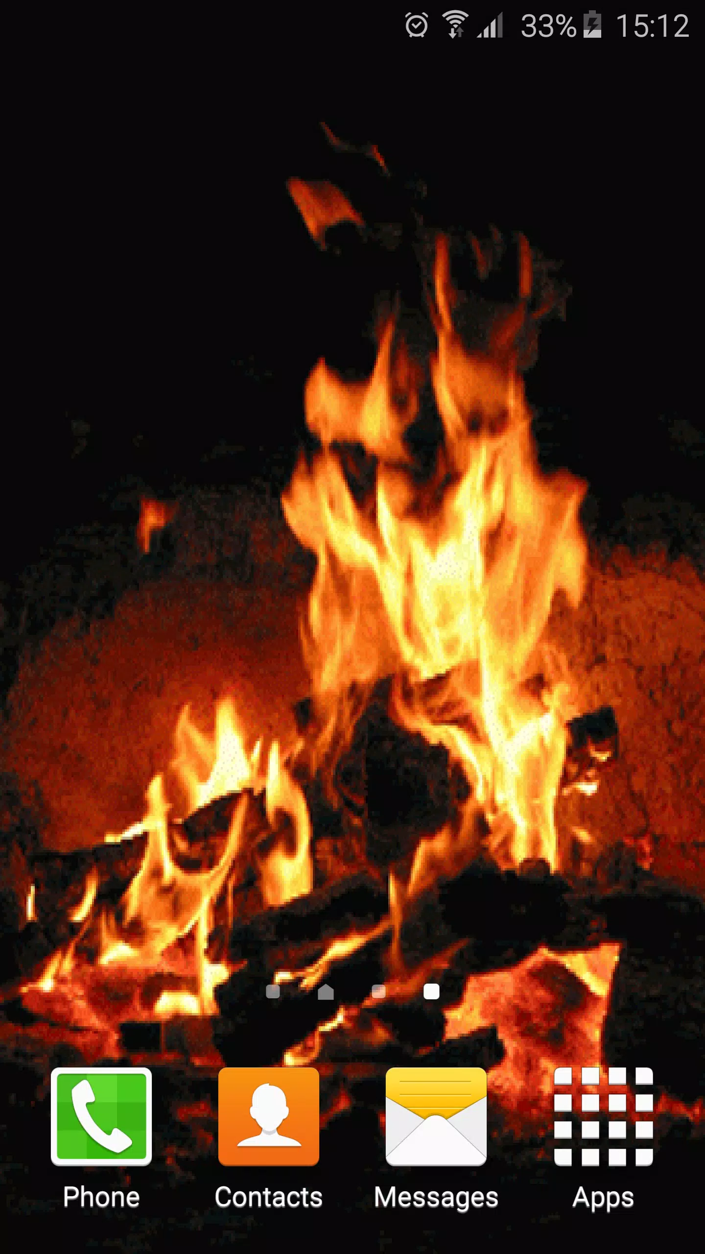 Burning Yule Log Screensaver