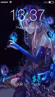 Cool Anime Girls Wallpaper Smart PIN Lock Security 포스터