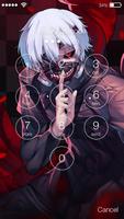 Kaneki Ghoul Anime Pattern Smart PIN Lock Scren Affiche