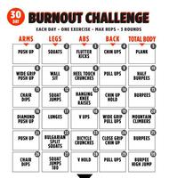 30 Days Fitness Challenge Affiche