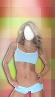 Fille fitness photomontage Affiche
