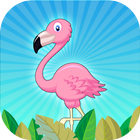 Flamingo Kawaii Evolution und Clicker Spiel Zeichen
