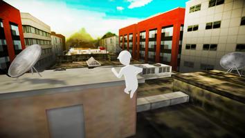 Flat Human Fall Parkour Simulator Affiche