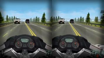 VR Traffic Highway Moto Racer Affiche