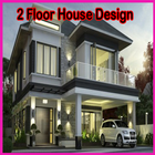 2 étage Design de maison icône