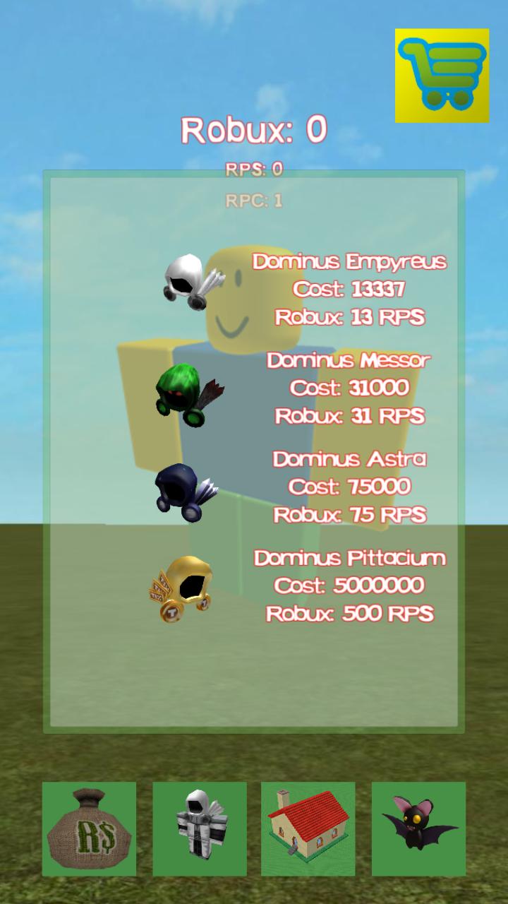 Roblox Clicker For Android Apk Download - all types of dominus roblox