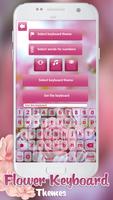 Flower Keyboard Themes:Cute Keyboards with Emojis poster