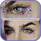 Flower Eyebrow Makeup Tutorials icône