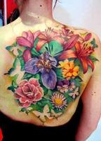 Flower Design Tattoo Affiche