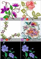 Flower Embroidery Idea Affiche