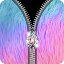 fluffy fake zipper lock screen APK