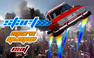 Flying Car LADA VAZ 2106 3D-poster