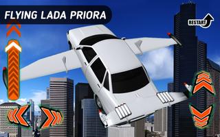 Flying Car Lada Priora plakat