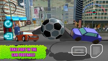 Football on Car League City Affiche