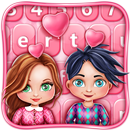 تصميم لوحة المفاتيح الحب APK