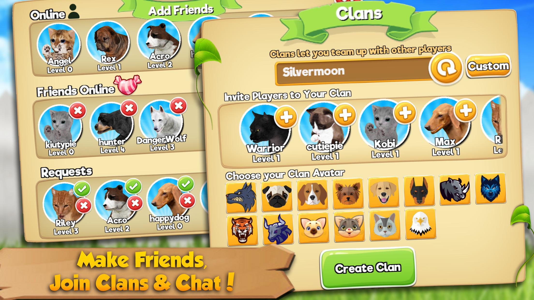 Cat Dog Online Pet Animals For Android Apk Download - roblox gardening simulator finding and getting pixie