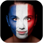 Icona France Drapeau Visage Profile