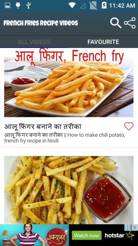 French Fries Recipe Videos Apk Free Entertainment For French Fries Recipe Videos Apk Screenshot