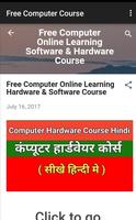 Free Computer Online Course Affiche