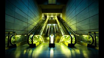 Escalator. Hot Wallpapers plakat