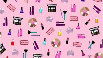 Pink Makeup Wallpaper الملصق