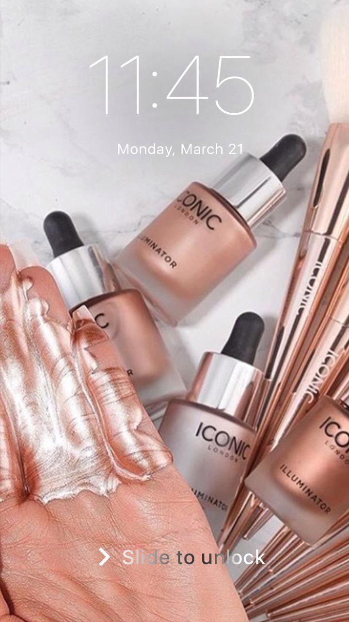 Rose Gold Cosmetics Makeup Wallpaper Lock Screen für Android - APK
