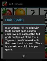 Fruit Sudoku اسکرین شاٹ 1