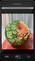 Sculpture de fruits et légumes Affiche