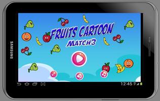 Poster Fruit Cartoon Match 3