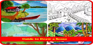 how to drawing scenery