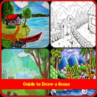 how to drawing scenery Affiche