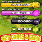Coins Gems Clash of Clans icono