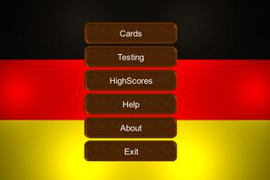 German Verbs' Cards Poster