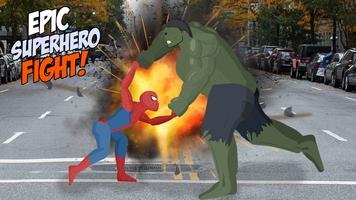 Amazing Spider-Hero vs Incredible Bulk Monster Poster