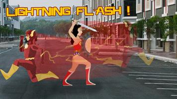 Amazon Wonder Warrior vs Flash Speed Hero Plakat