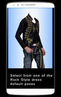 Men Casual Rock Style Photo Suit Editor Poster