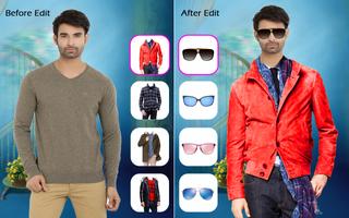 Men Casual Rock Style Photo Suit Editor скриншот 2