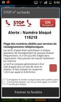برنامه‌نما Stop Numéros Surtaxés عکس از صفحه