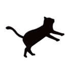 Un chat qui court icône